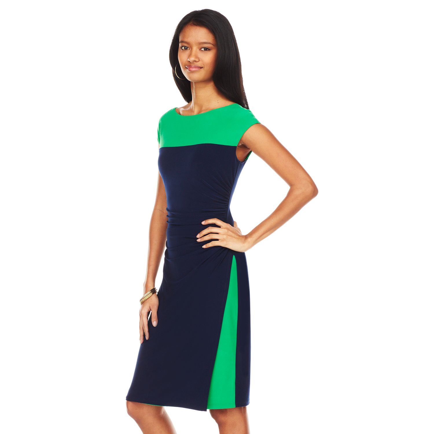 chaps colorblock sheath dress