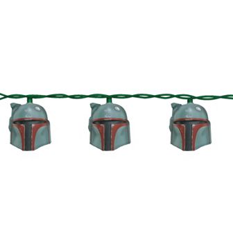 Kurt S. Adler 10-Light Boba Fett Helmet Christmas Light Set