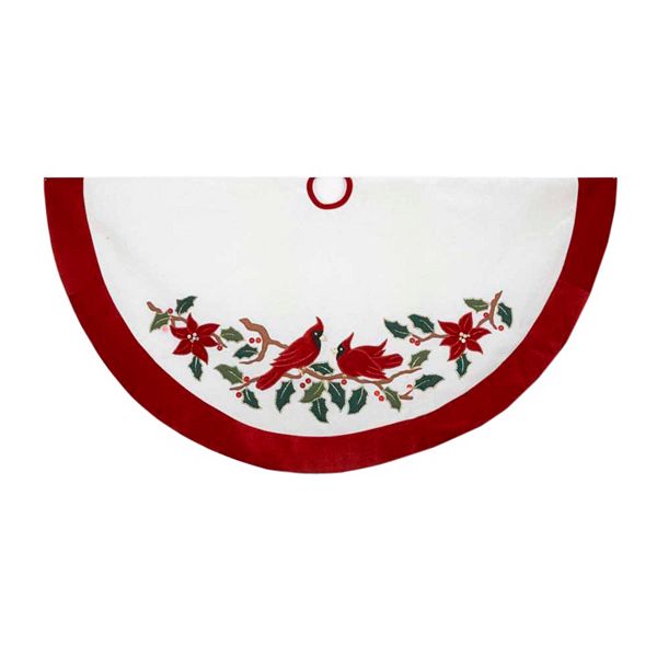 Kurt Adler 48-in. Cardinals Velvet Christmas Tree Skirt