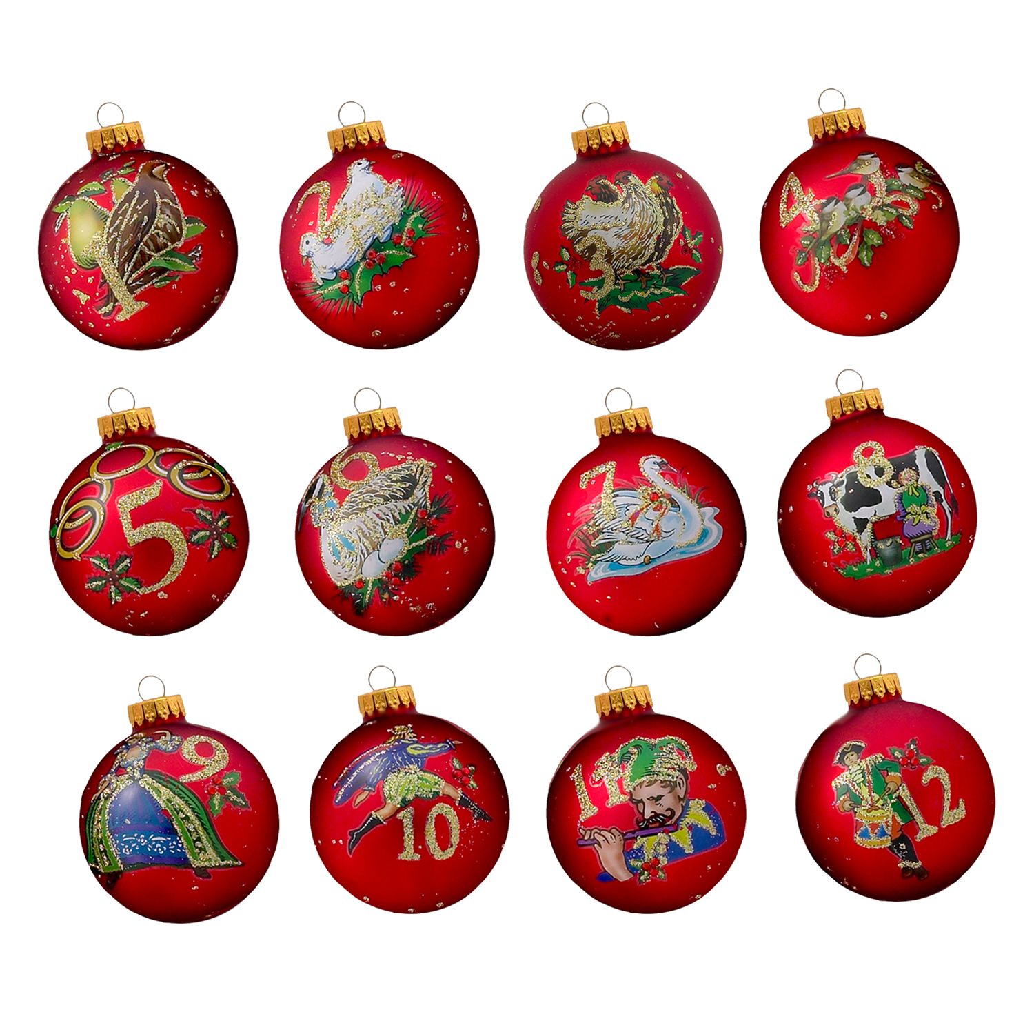 Melrose Cardinal Joy and Peace Ornament (Set of 12)