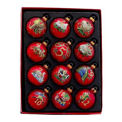 Kurt S. Adler 12-pc. Twelve Days of Christmas Glass Ornament Set