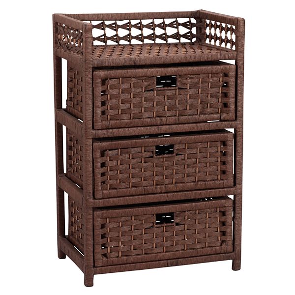 Small wicker chest on sale of drawers