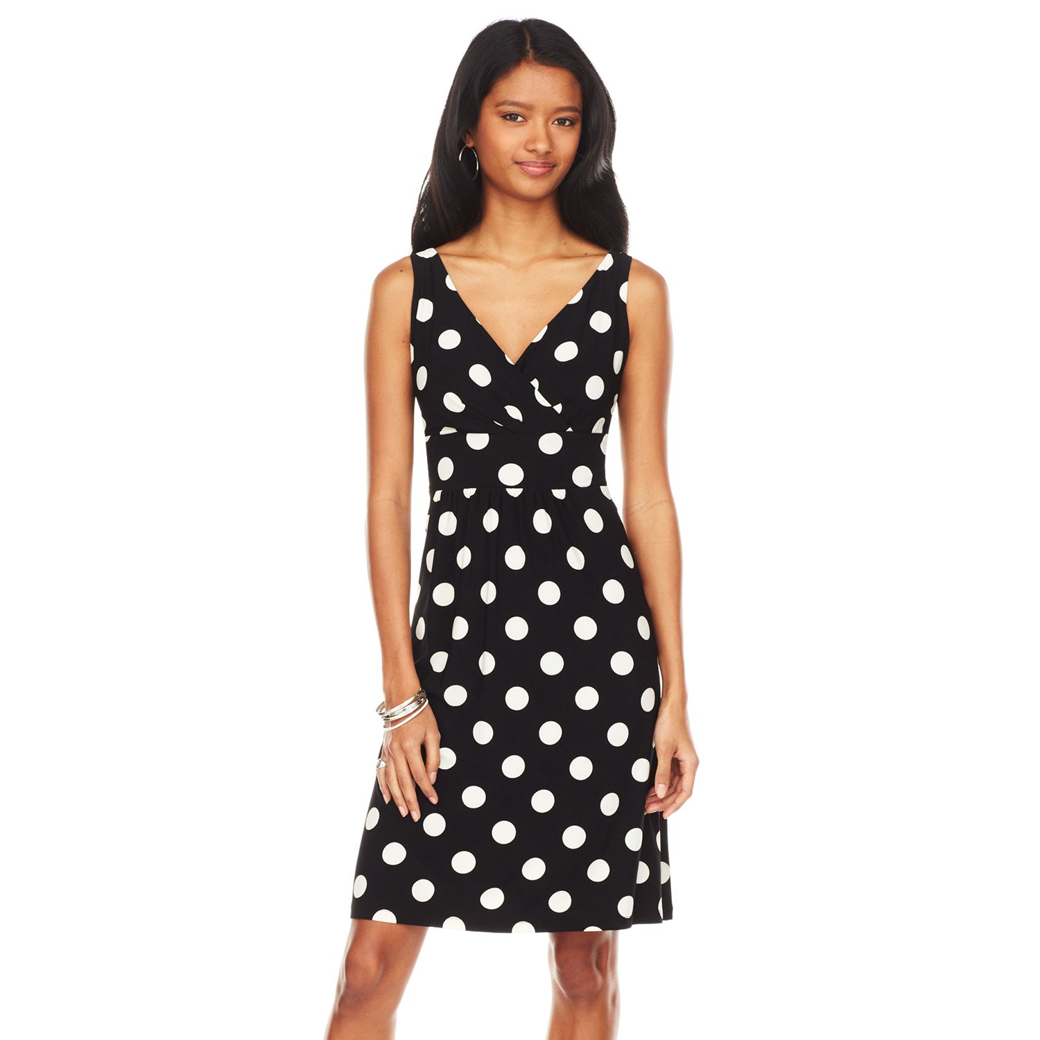 chaps black and white dress