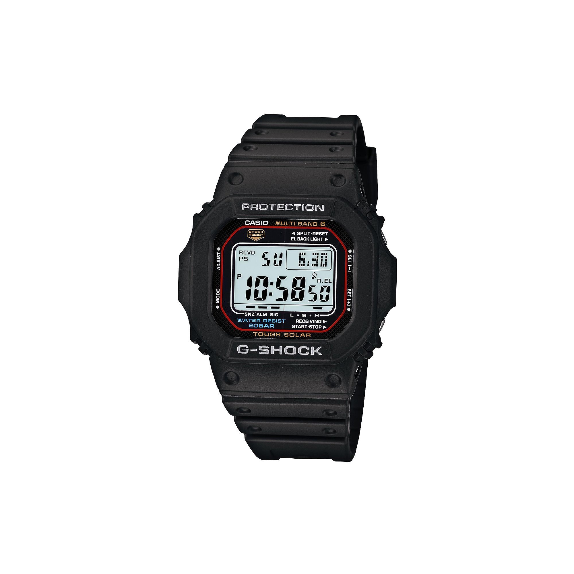 Casio Mens G-Shock Tough Solar Digital Chronograph Watch - GWM5610-1, Blac