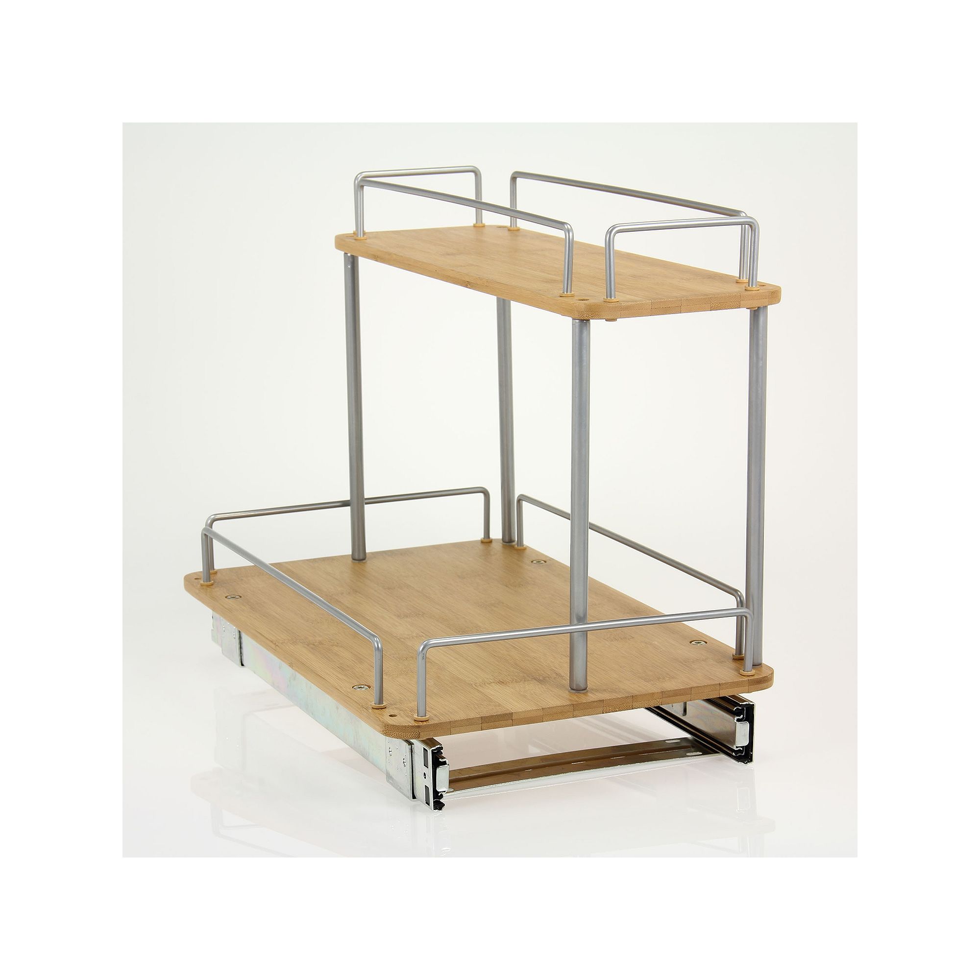 Glidez 2-Tier Sliding Under-Sink Organizer, Natural