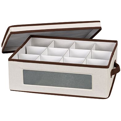 Household Essentials China Cup Lidded Storage Chest