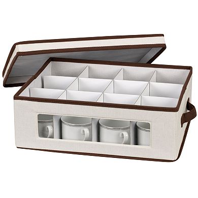 Household Essentials China Cup Lidded Storage Chest