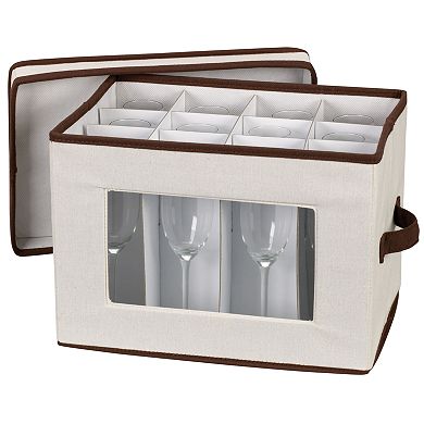 Household Essentials Fluted Glassware Lidded Storage Chest