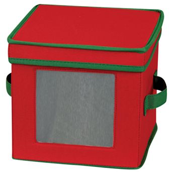 Household Essentials Holiday Dessert Plate & Bowl Lidded Storage Chest