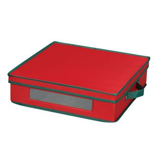 Household Essentials Holiday Charger Plate Lidded Storage Chest