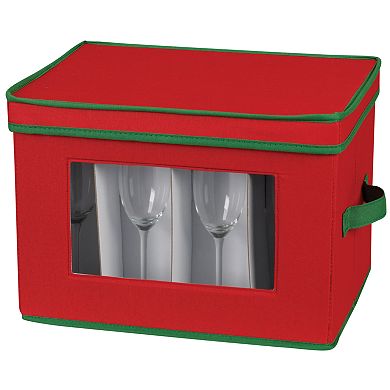 Household Essentials Holiday Flute Lidded Storage Chest