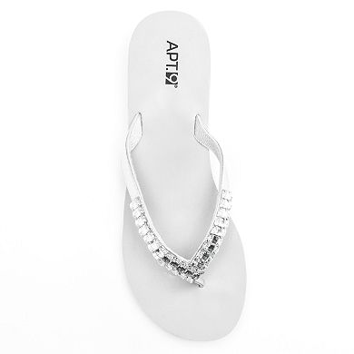Apt. 9® Embellished Wedge Sandals - Women