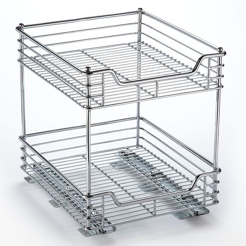 Glidez 2 Tier Sliding Under Cabinet Organizer