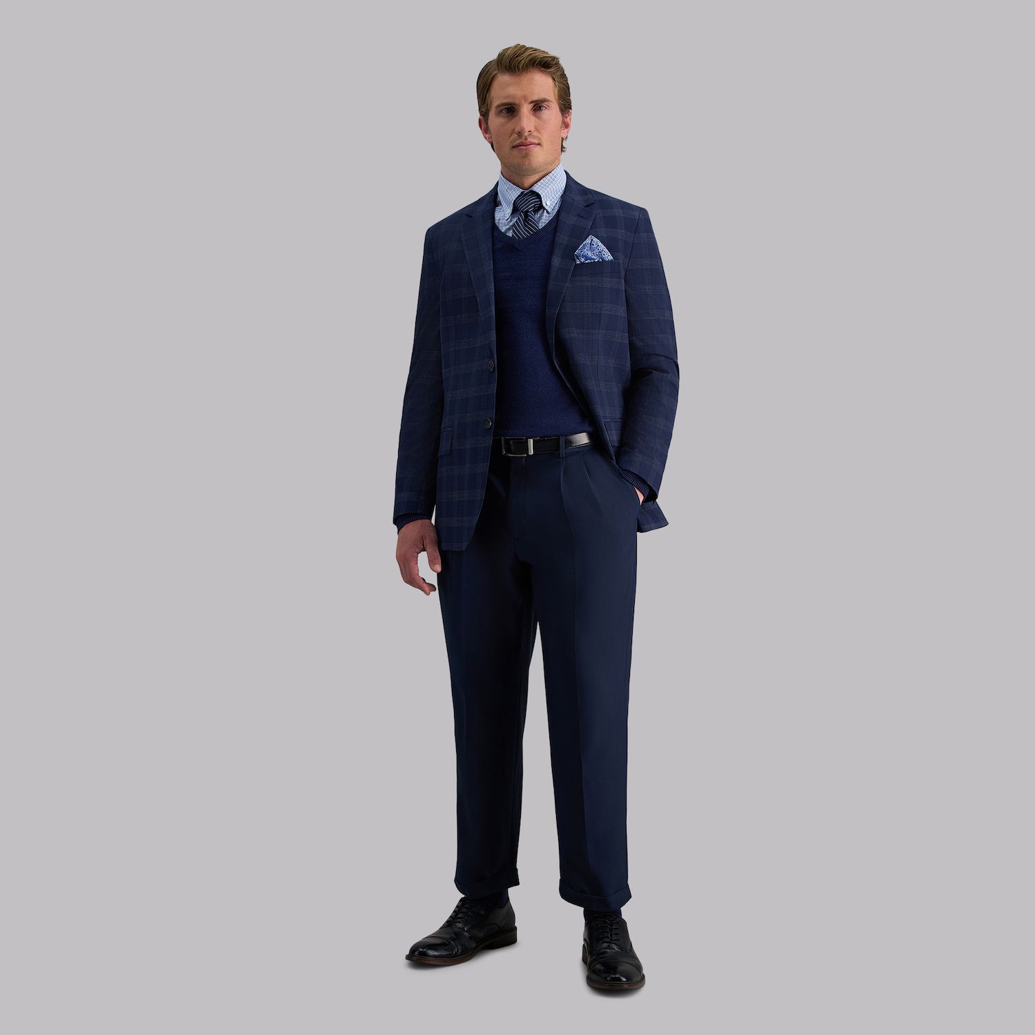 Men's Haggar Premium Comfort Classic-Fit Stretch Pleated Dress Pants