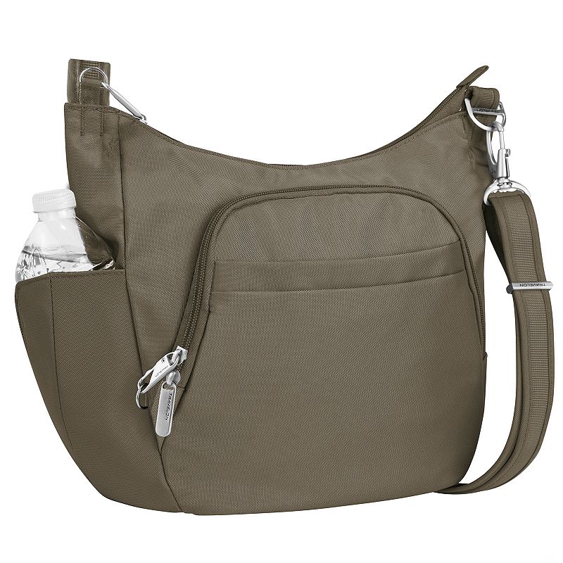 Travelon Anti-Theft RFID-Blocking Cross-Body Bag, Beig/Green