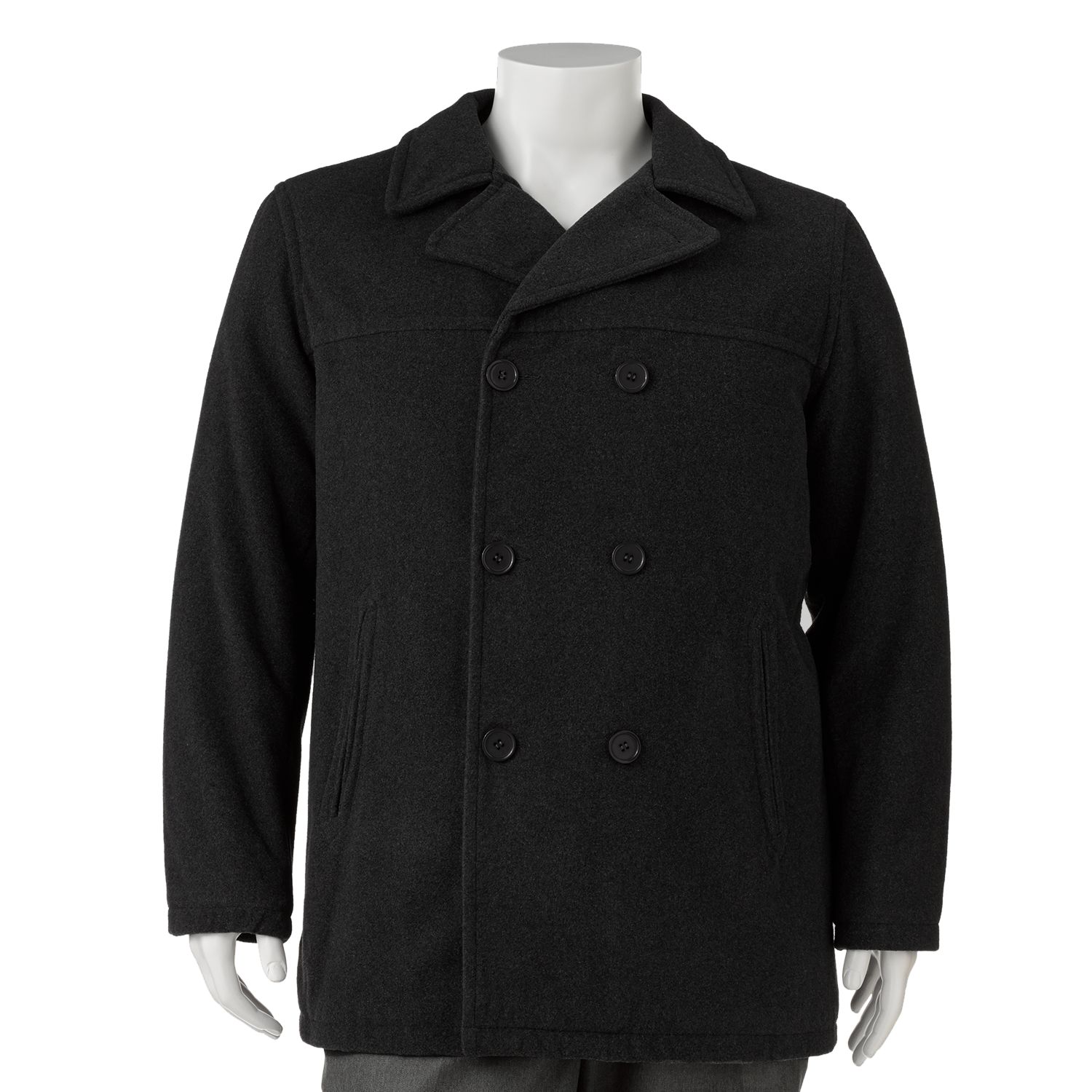 mens red peacoat big and tall