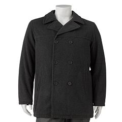 Mens Grey Peacoat Outerwear Clothing | Kohl&39s