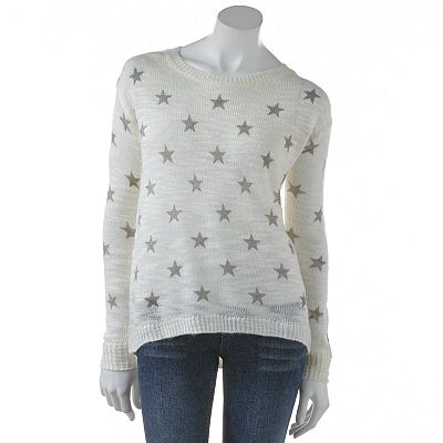 Women s LC Lauren Conrad Star Drop Tail Hem Sweater