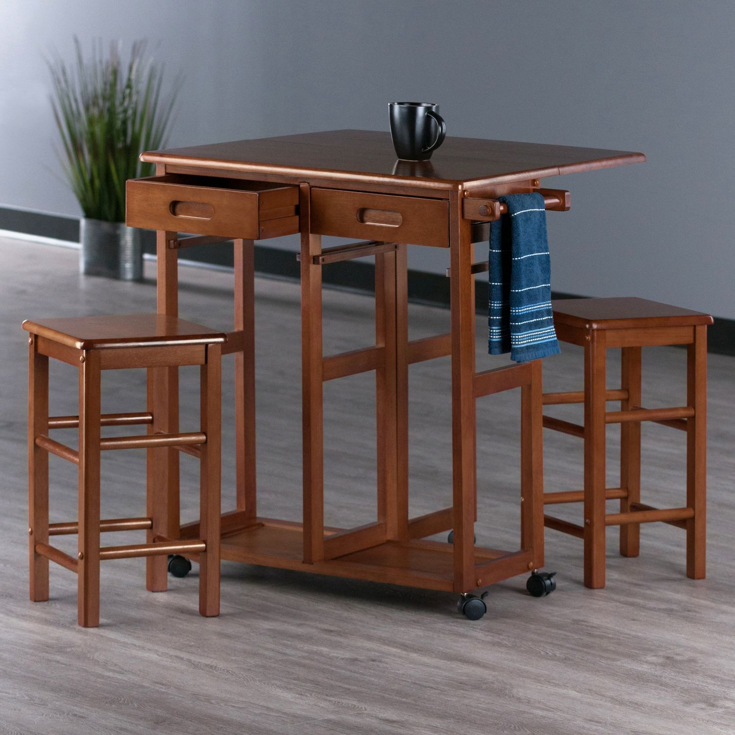 Winsome Space Saver Kitchen Cart 3-piece Set