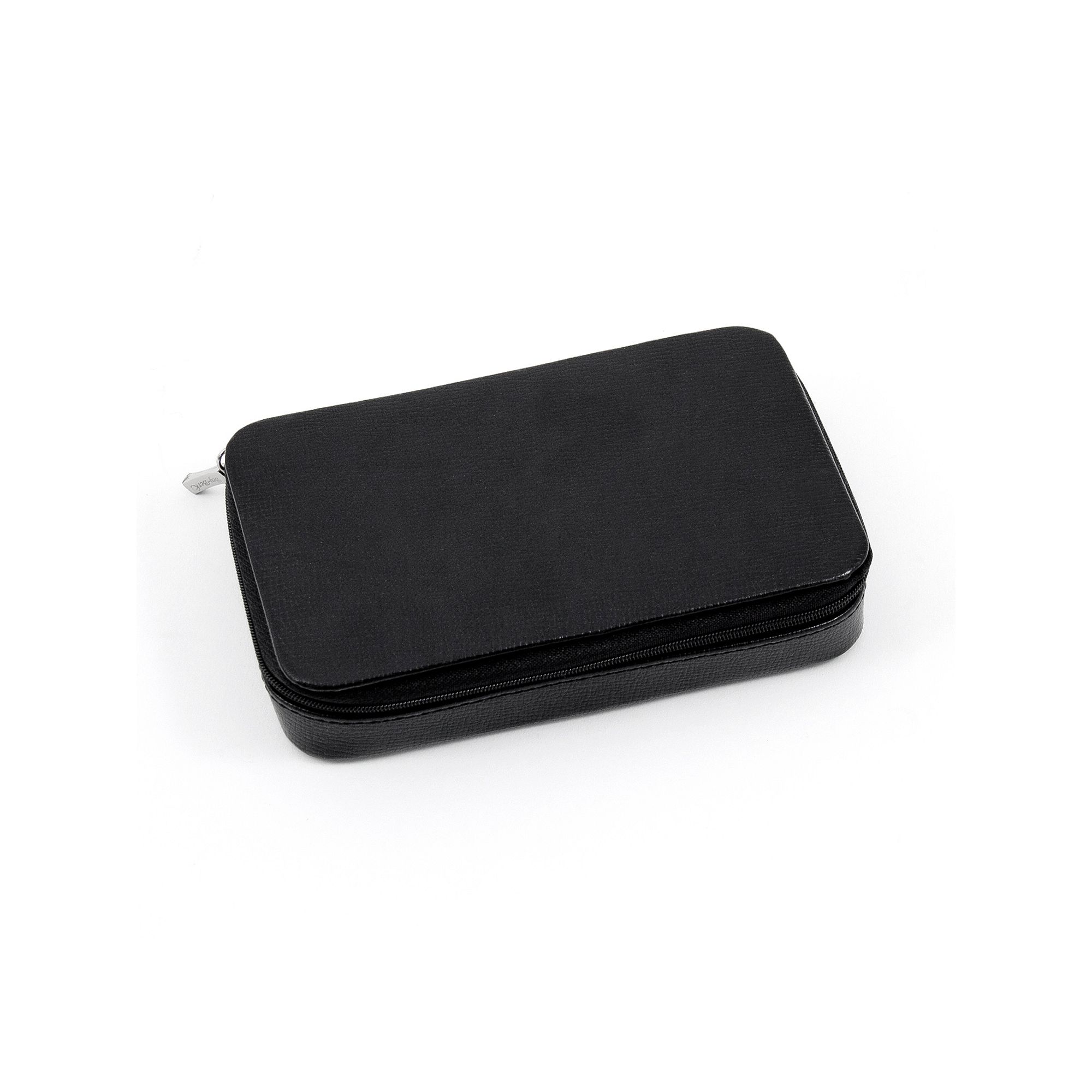 Leather Multi-Compartment Jewelry Box, Adult Unisex, Black