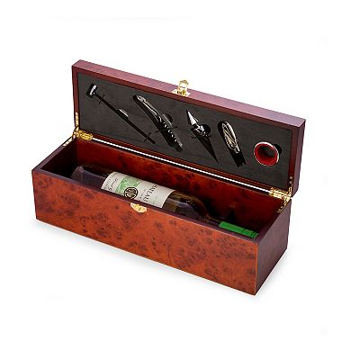 Wine Bottle Gift Box with 5-pc. Bar Set