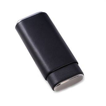 Leather Telescoping Triple Cigar Case