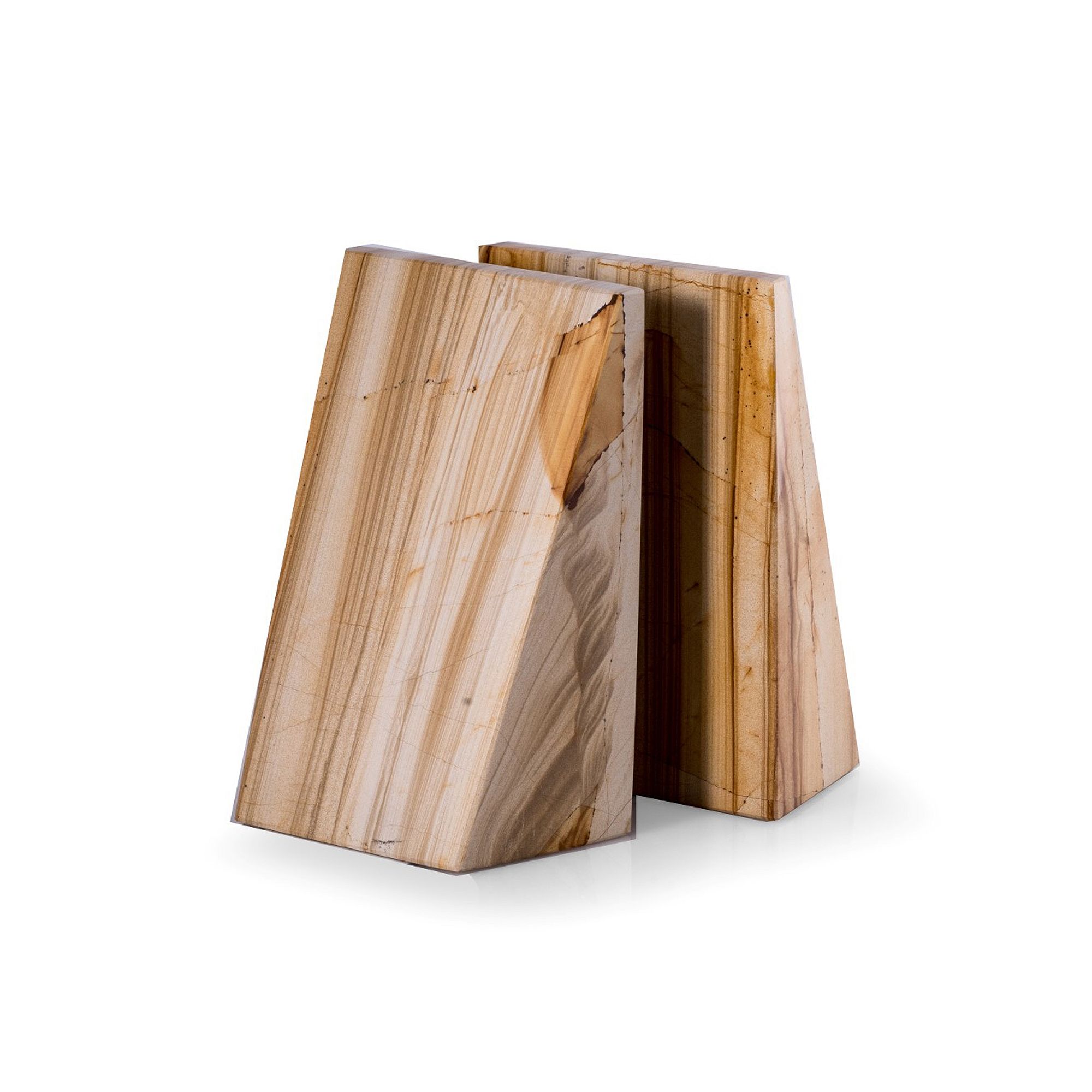 Marble Wedge Bookend Table Decor 2-piece Set