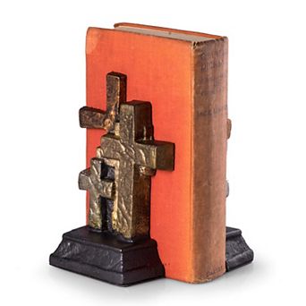 Cross Bookend Table Decor 2 pc Set