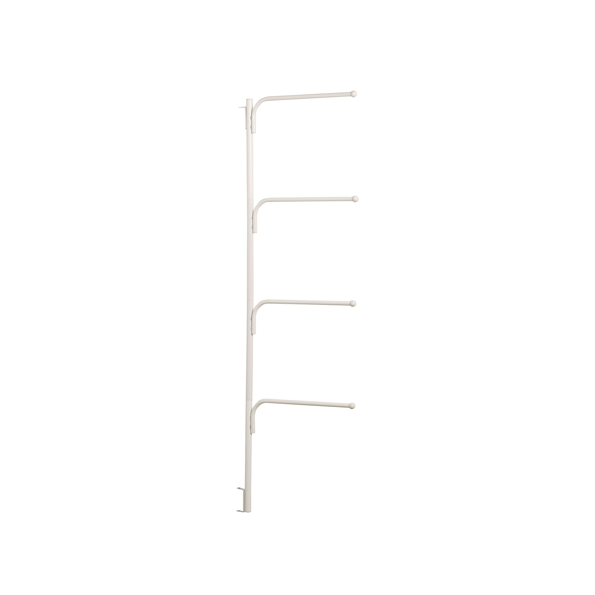 Hinge-It Clutterbuster Valet Family Towel Bar, White
