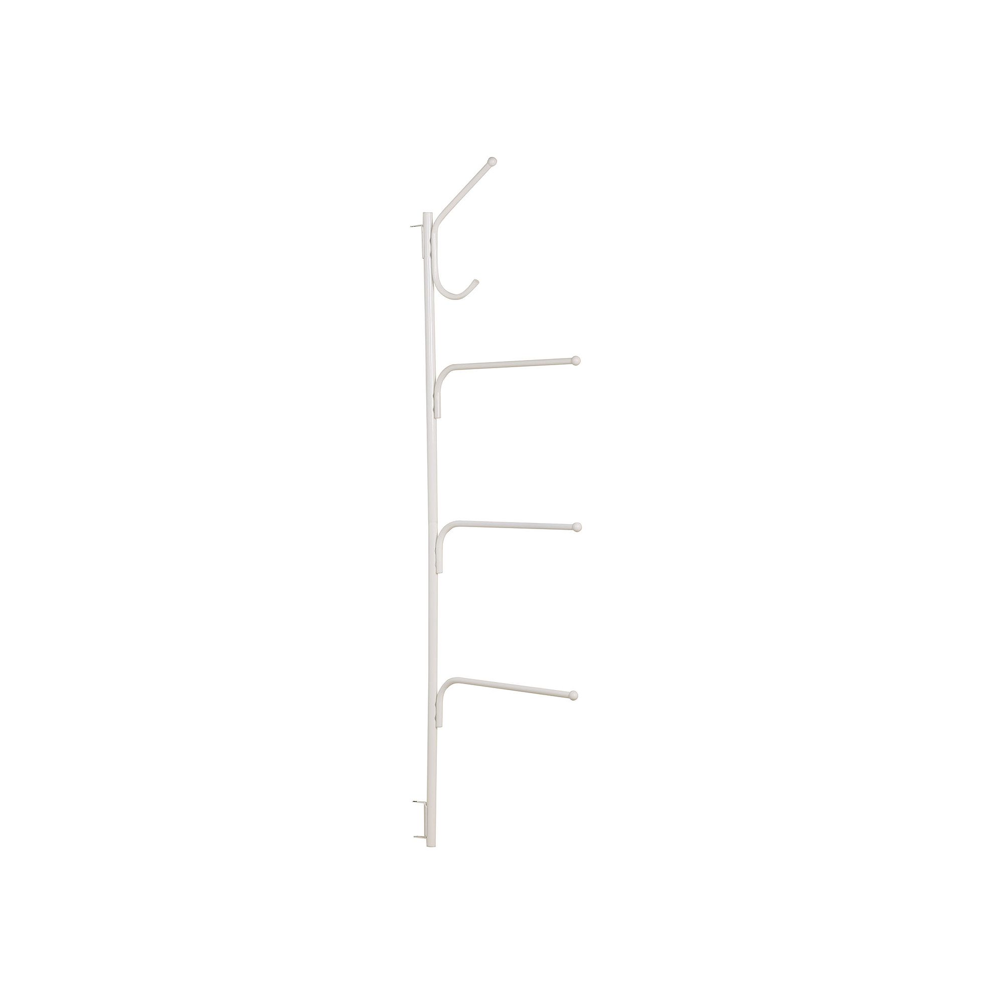 Hinge-It Clutterbuster Valet Hanger & Family Towel Bar, White