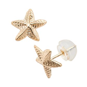 Junior Jewels Kids 14k Gold Starfish Stud Earrings