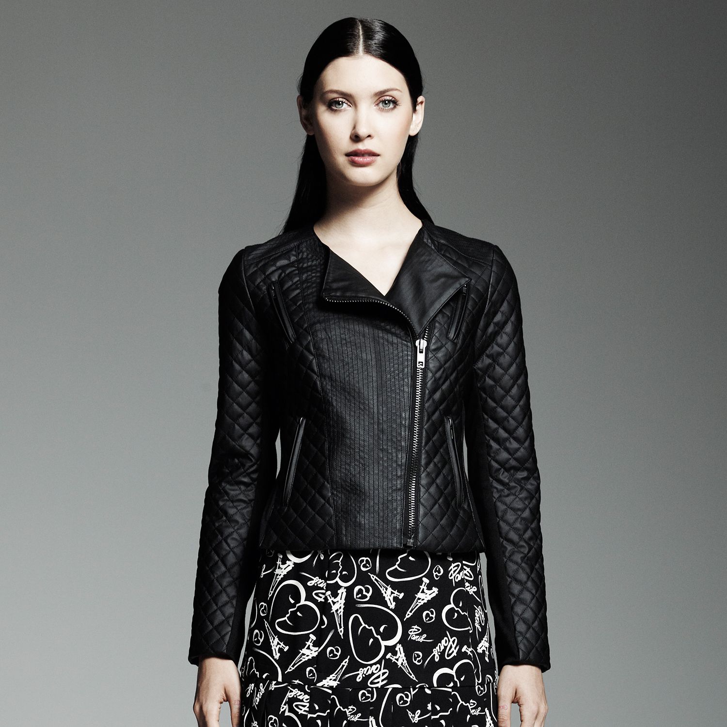 catherine malandrino faux leather jacket