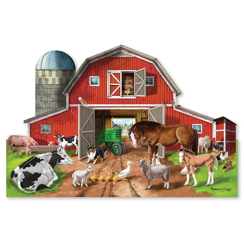 Melissa and Doug Busy Barn Shaped 32-pc. Floor Puzzle, Multicolor