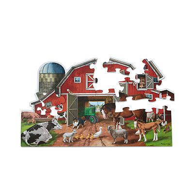 Melissa and Doug Busy Barn Shaped 32-pc. Floor Puzzle