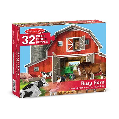 Melissa and Doug Busy Barn Shaped 32-pc. Floor Puzzle