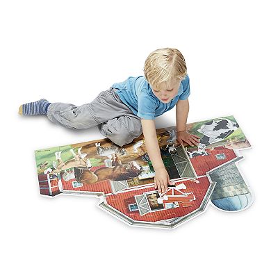 Melissa and Doug Busy Barn Shaped 32-pc. Floor Puzzle