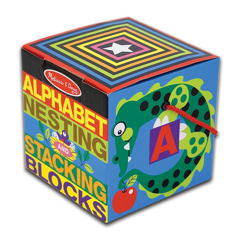 Melissa & Doug Alphabet Nesting & Stacking Blocks, Multicolor
