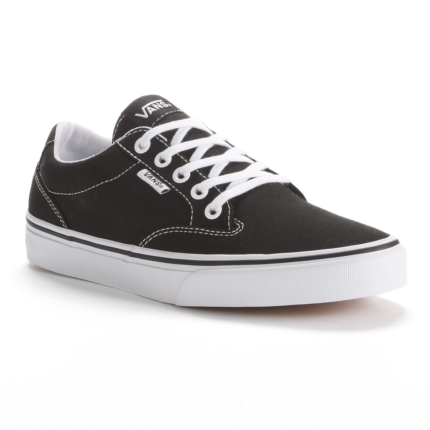 black and white van shoes