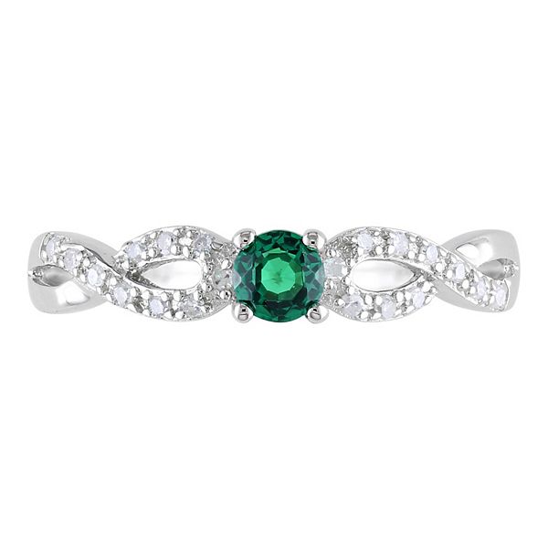 Stella Grace Sterling Silver Lab-Created Emerald And, 56% OFF