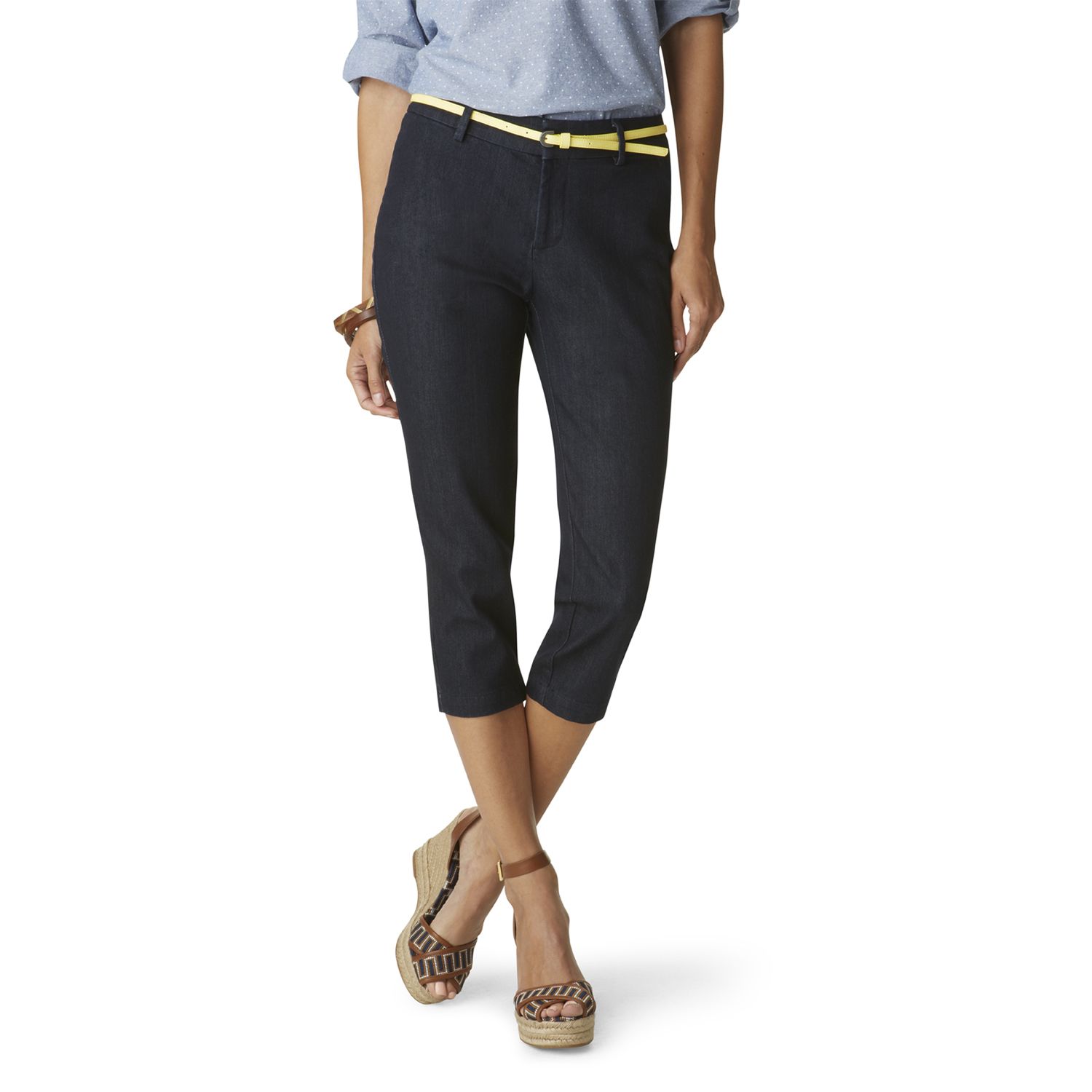 kohls womens denim capris