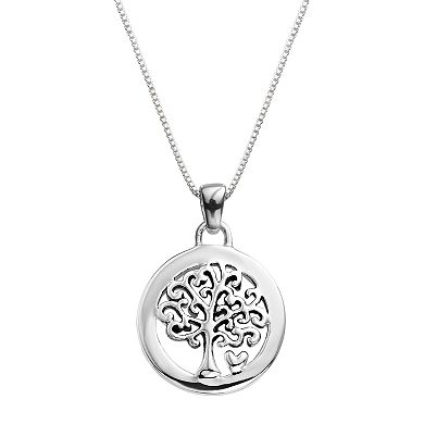 Timeless Sterling Silver Family Tree Pendant