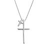 Timeless Sterling Silver Double Cross Pendant