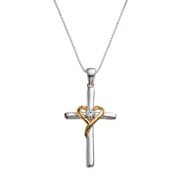 Kohls sterling silver cross necklace sale