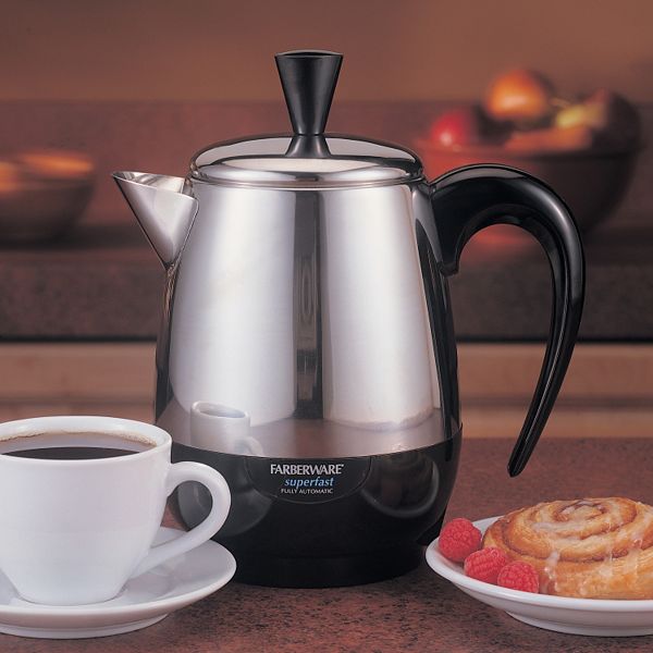 Farberware 2-4 Cup Electric Percolator, Stainless Steel, FCP240