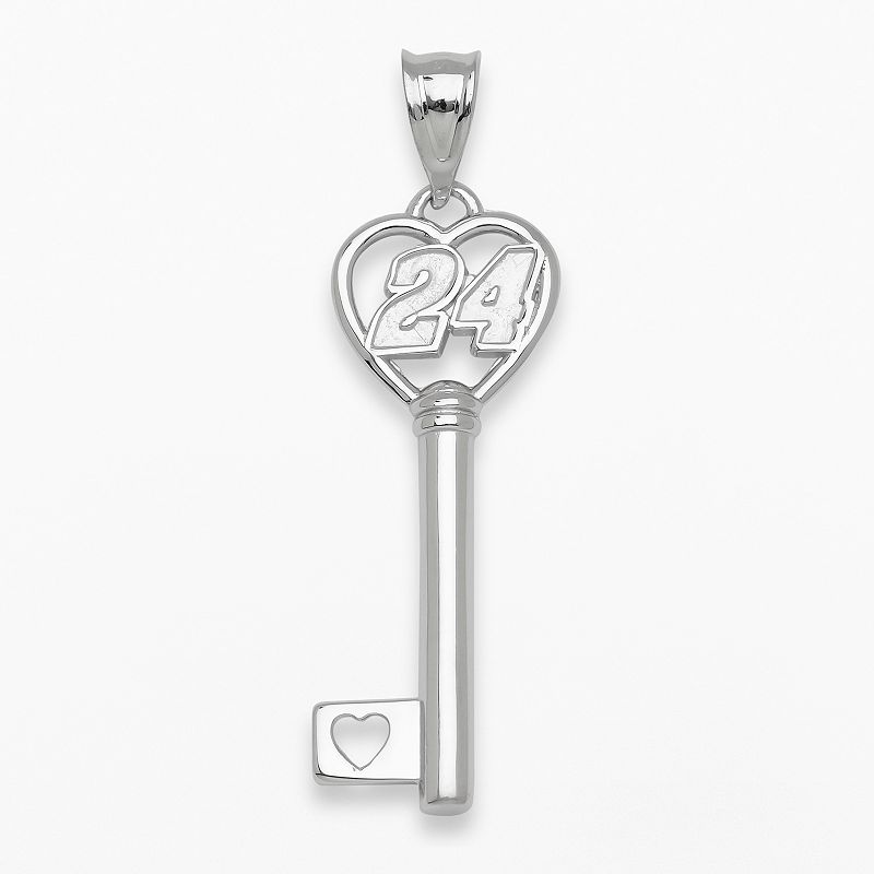 Insignia Collection NASCAR Jeff Gordon Sterling Silver 24 Heart Key Pe
