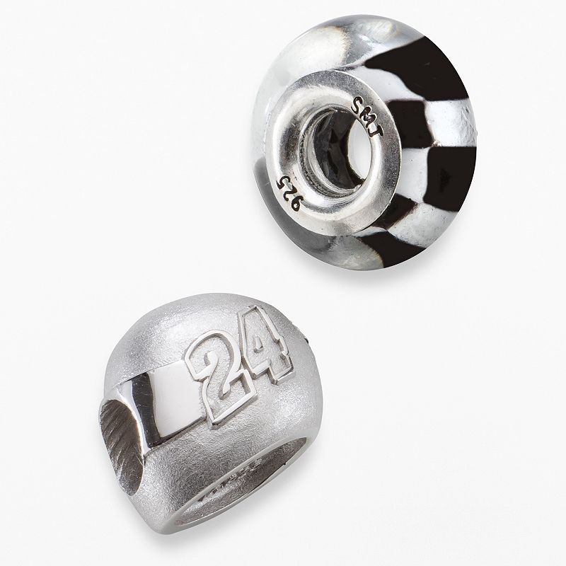 Insignia Collection NASCAR Jeff Gordon Sterling Silver 24 Helmet Bead 