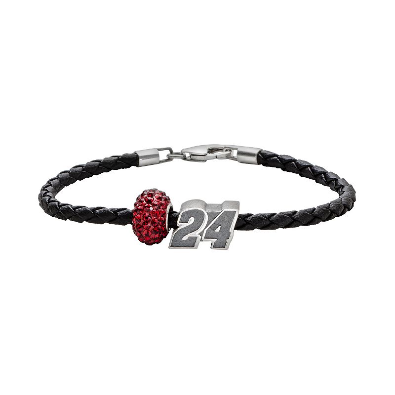 Insignia Collection NASCAR Jeff Gordon Leather Bracelet & 24 Bead Set,