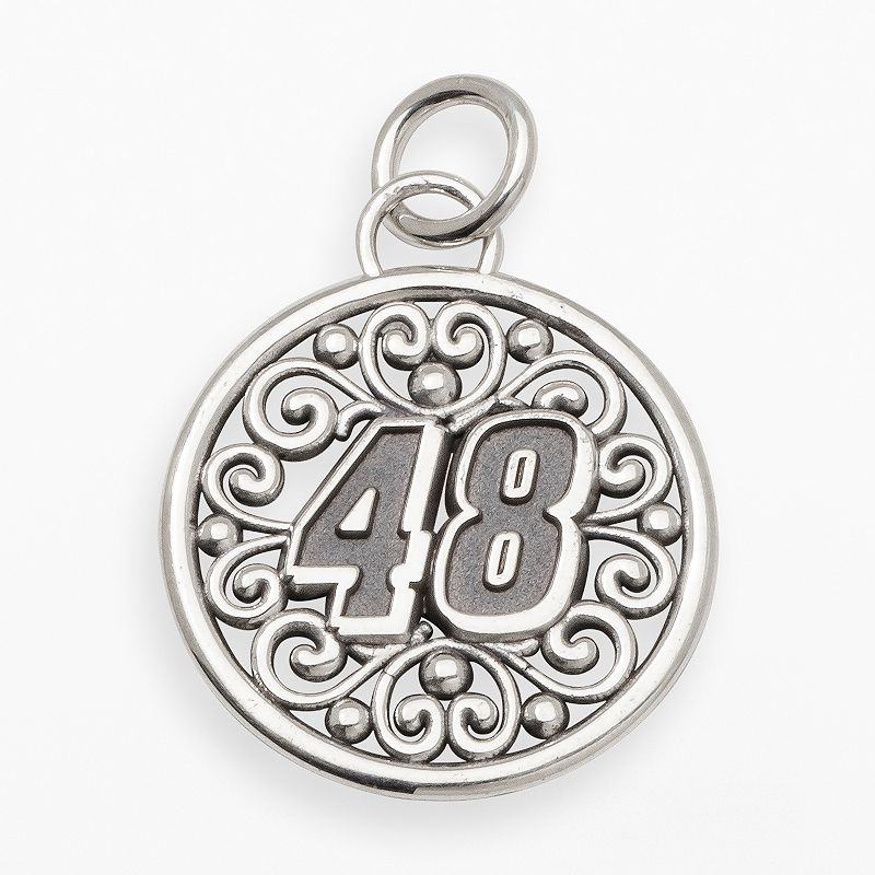 Insignia Collection NASCAR Jimmie Johnson Sterling Silver 48 Pendant, 