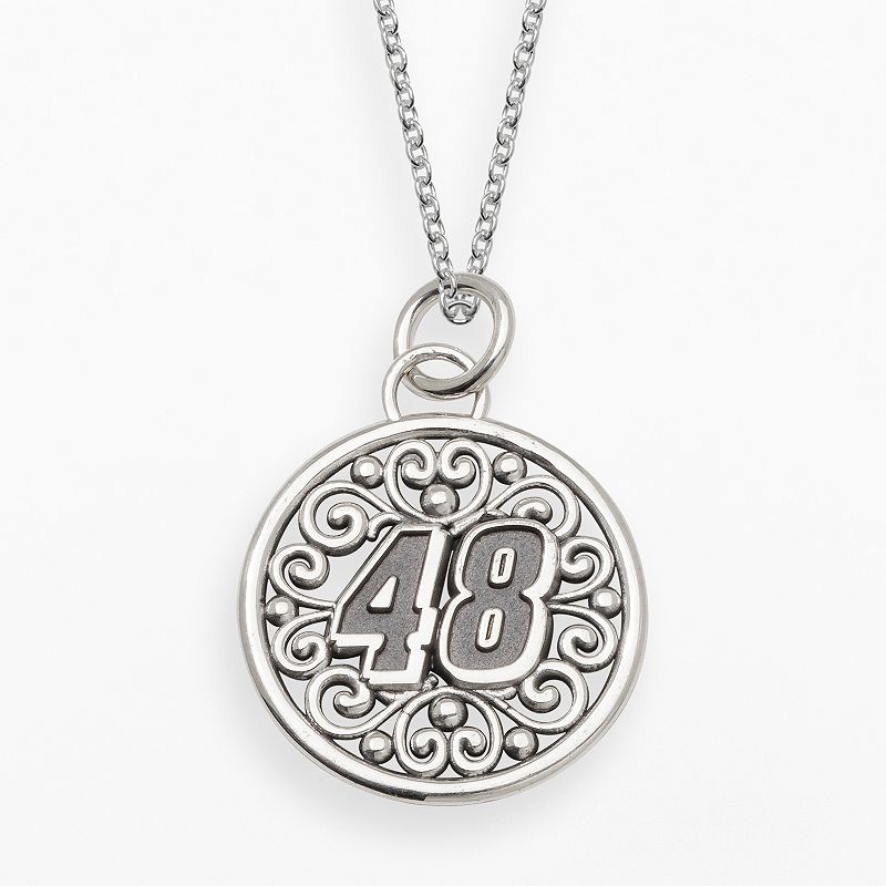 Insignia Collection NASCAR Jimmie Johnson Sterling Silver 48 Pendant, 