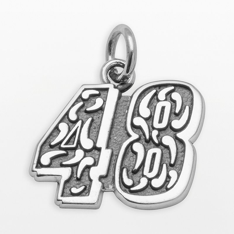 Insignia Collection NASCAR Jimmie Johnson Sterling Silver 48 Pendant, 